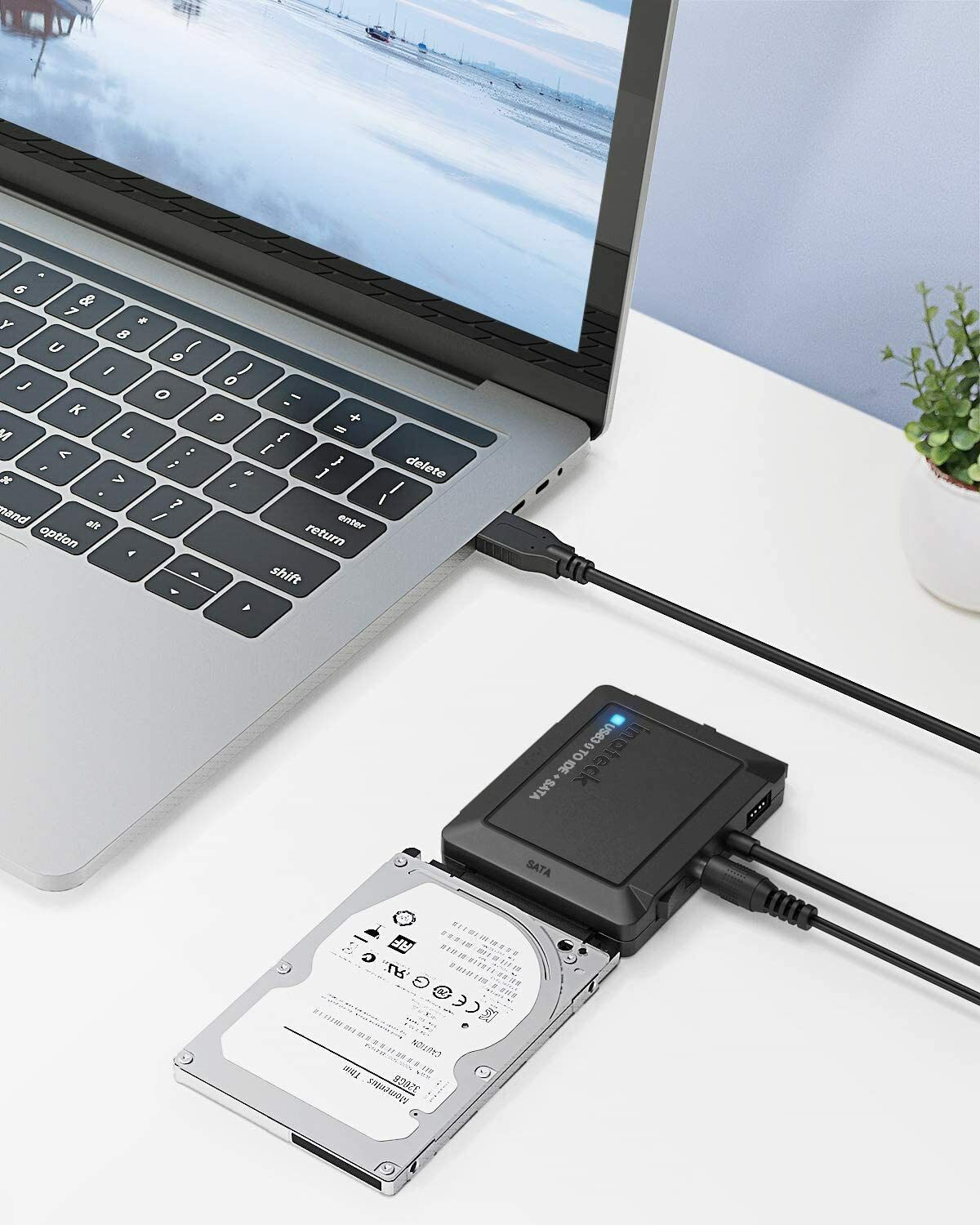 USB 3.0 to IDE & SATA External Hard Drive Reader 2.5" 3.5" HDD SSD Power adapter
