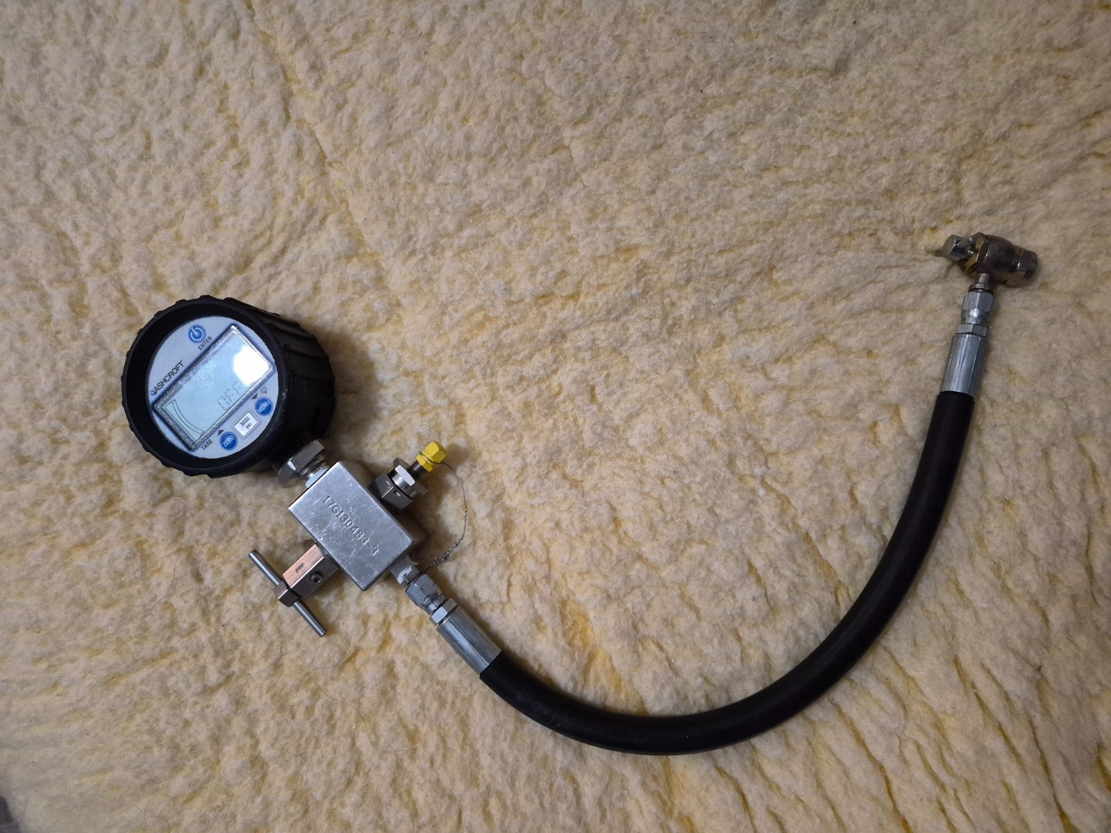 Ashcroft Digital Nitrogen High Pressure Gauge Assembly  0-3,000 psi Boeing