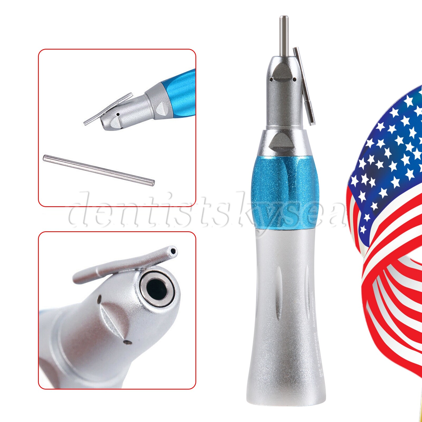 Dental 1:1 Surgical Implant Straight Handpiece With External Irrigation Pipe US