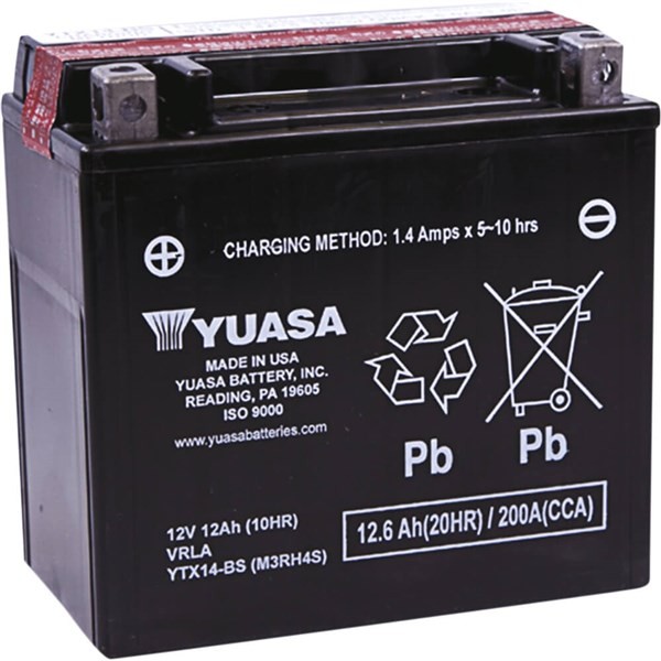 Yuasa - YUAM3RH4S - Maintenance Free Battery, YTX14-BS