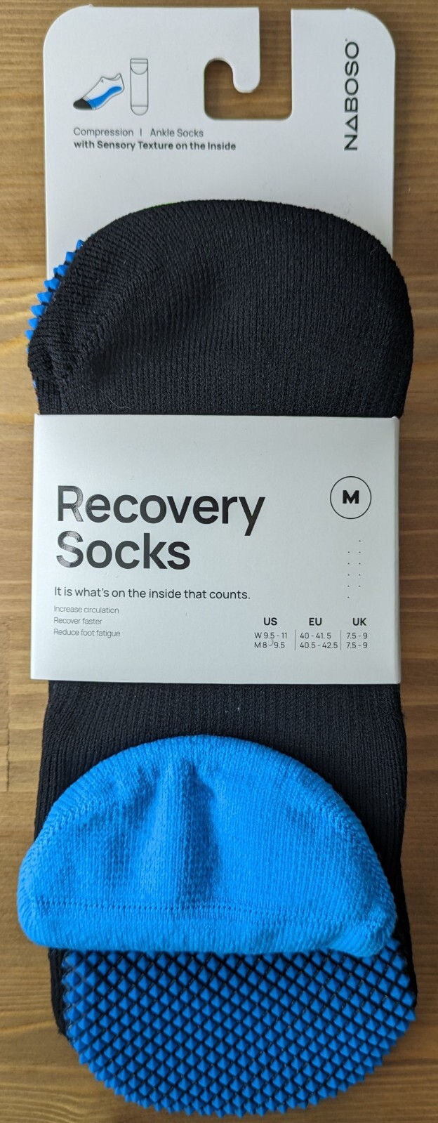 Naboso Recovery Socks - Compression + Texture, Size XS, S, M, L