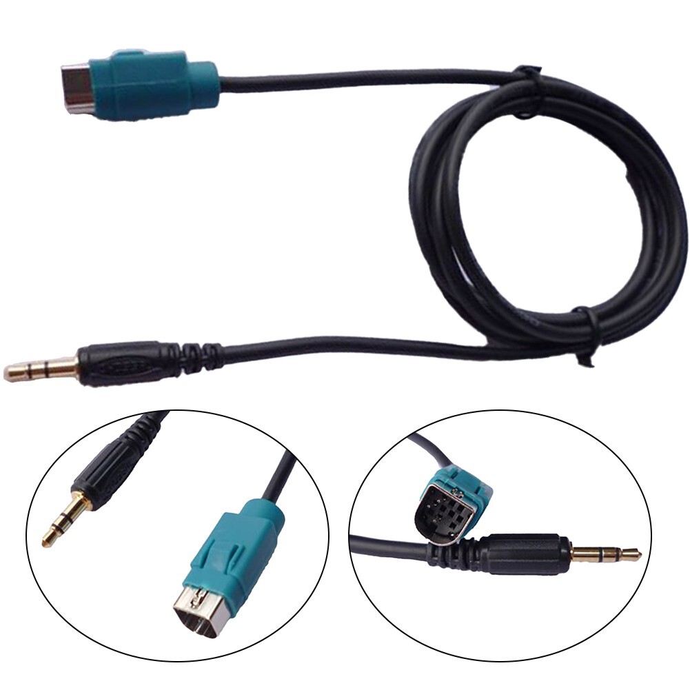 Black Cable Adapter For ALPINE KCE-236B CDA-9884 Car Cable Accessories