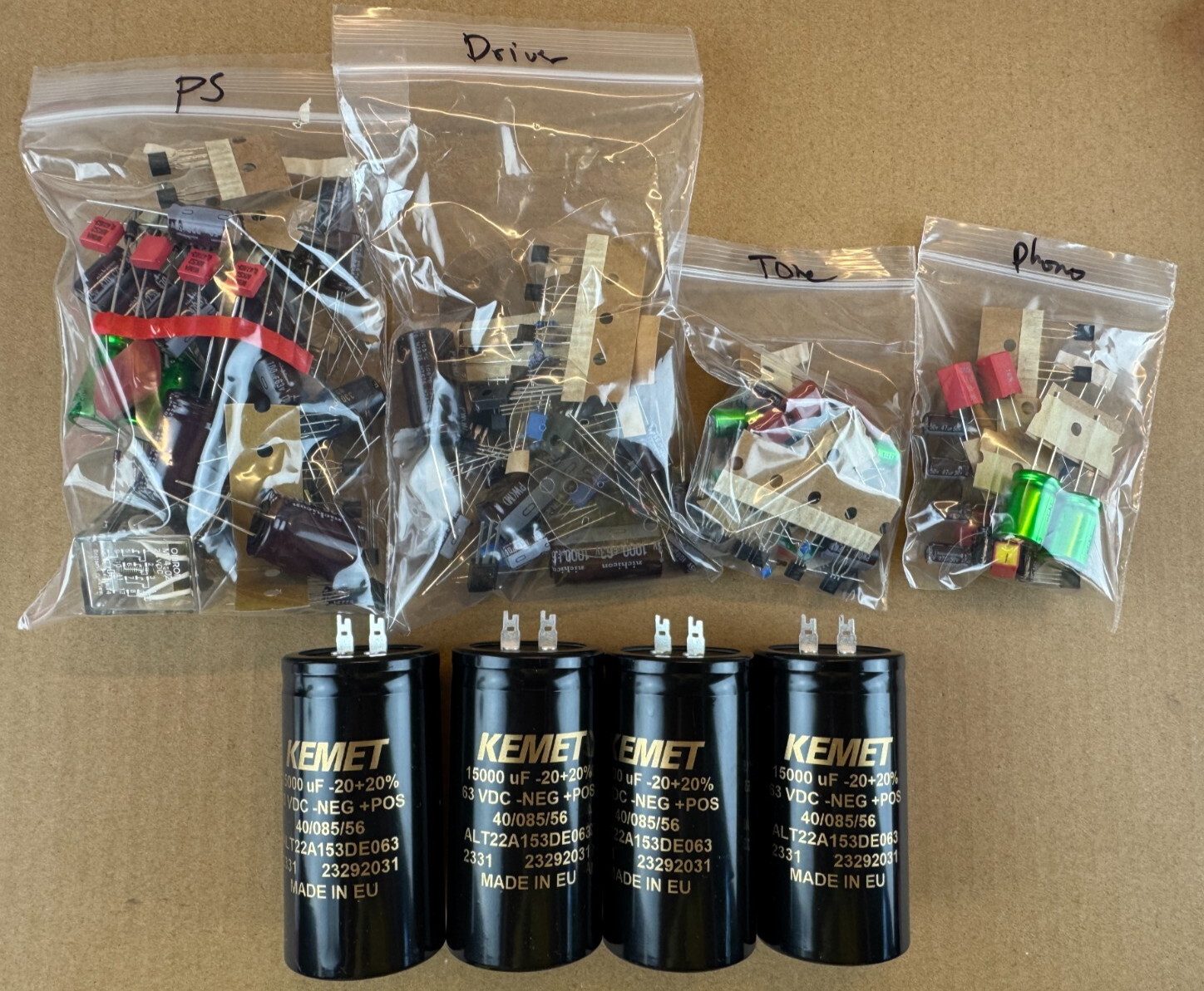 Sansui AU-717 Complete PLUS ULTRA Rebuild Kit Improved Capacitor Ratings Etc