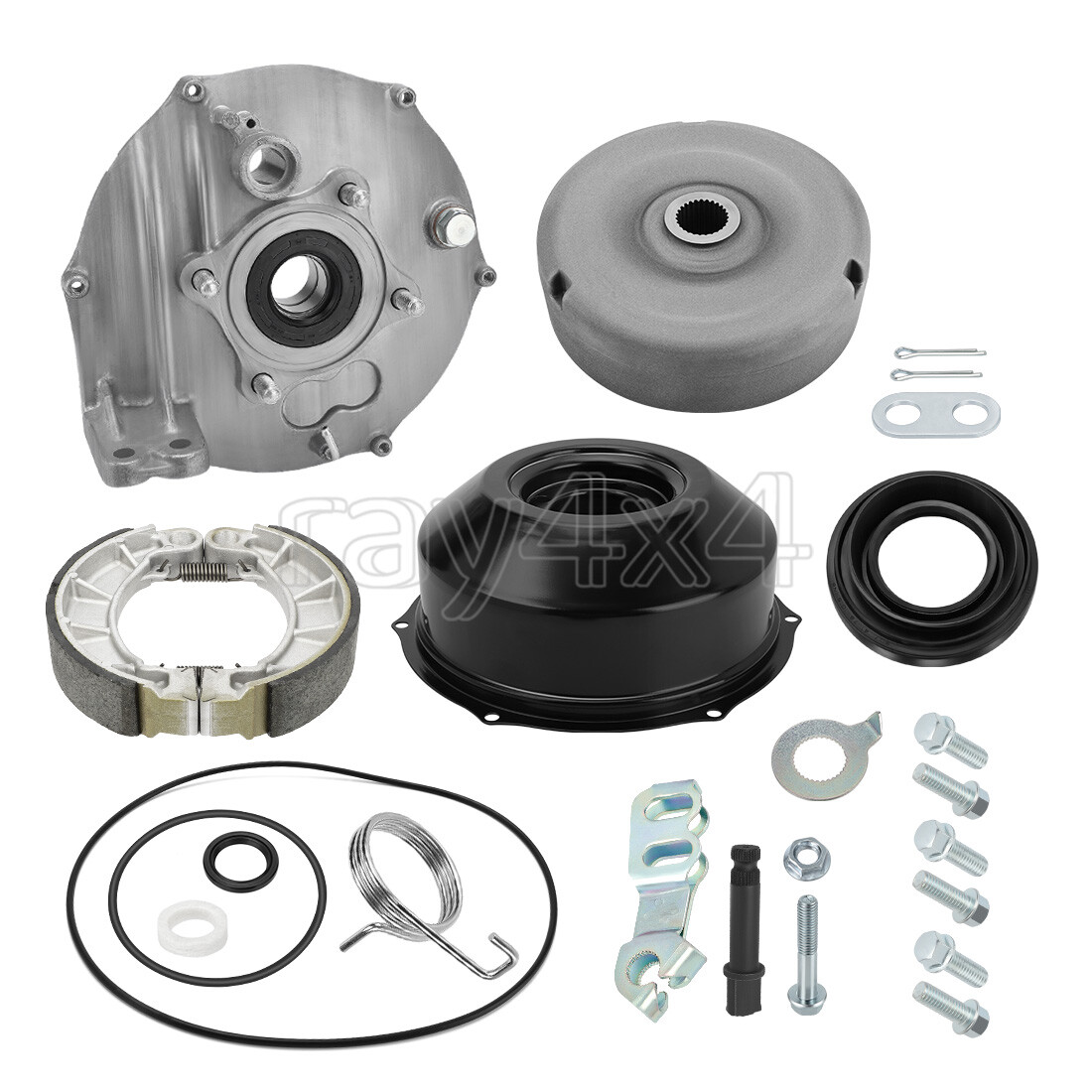 Rear Brake Drum Hub Plate Cover Bearing Seals Kit for Honda TRX400FW 1995-2003