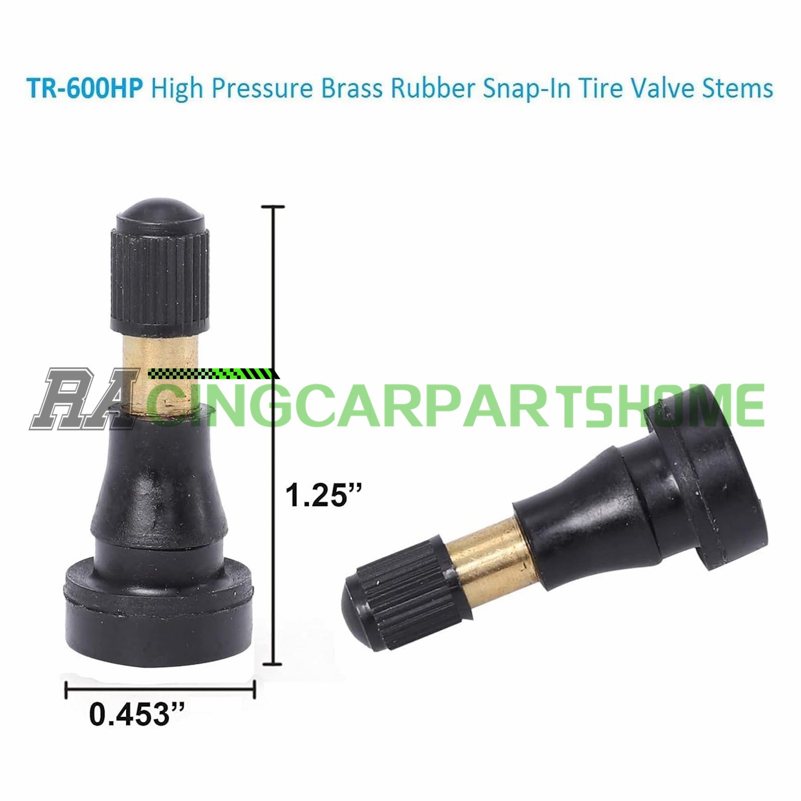 250pcs TR-600HP High Pressure Valve Stems Rubber Snap-in Tire Wheel Valve Stems