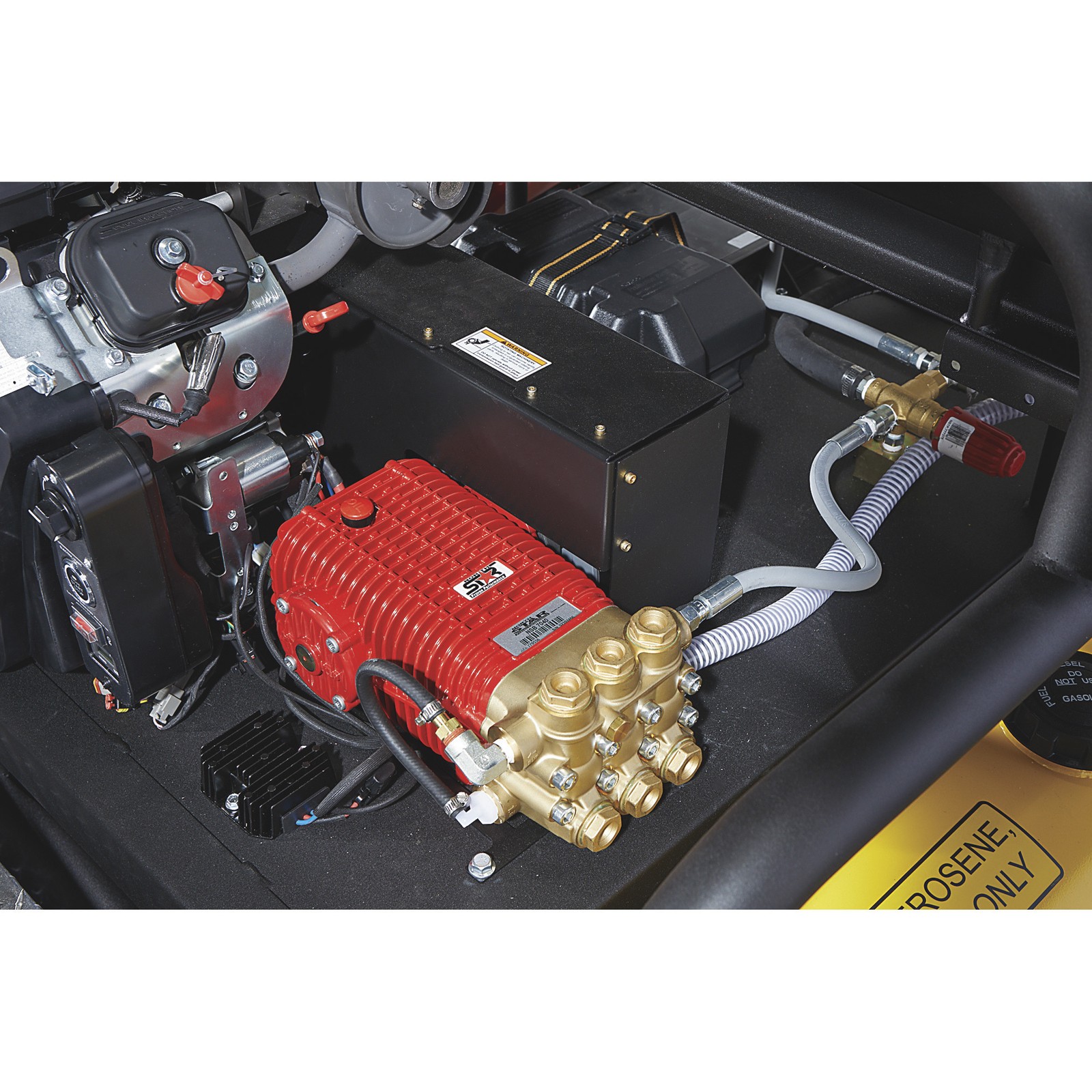 NorthStar Hot Water Commercial Pressure Washer Trailer with 2 Wands, 4000 PSI,