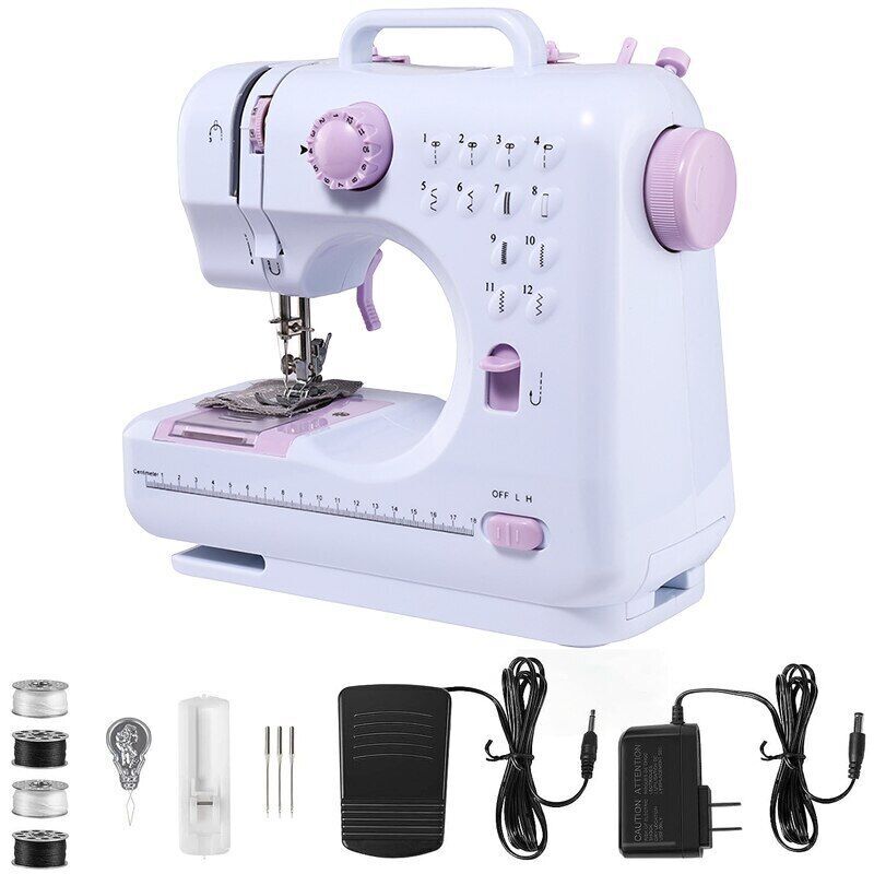 Portable Sewing Machine Electric Crafting Mending Machine 12 Built-In Stitches
