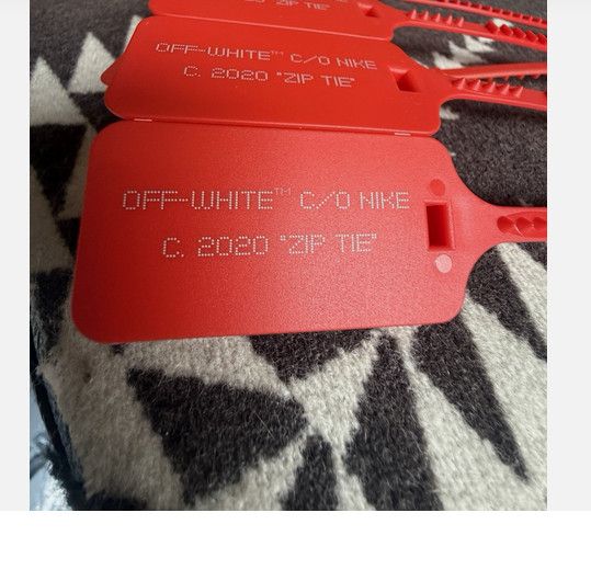 FAST SHIPPING "The Ten" ZIP TIE TAG Blue WHITE GREEN Red Replacement x Off-White