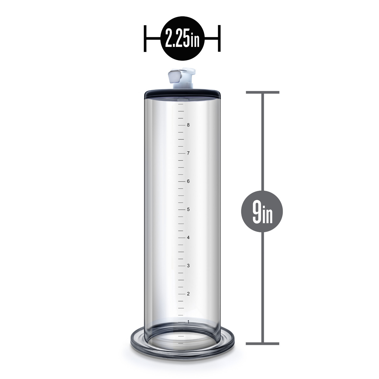 Eden Acrylic Penis Pump Cylinder, 2.25" W x 9" L - Accessory Upgrade
