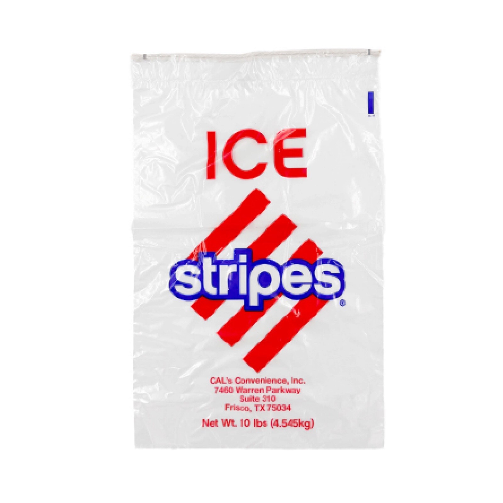 Ice Bags - Drawstring 10 lb - Cal's Stripes - 500 Bags