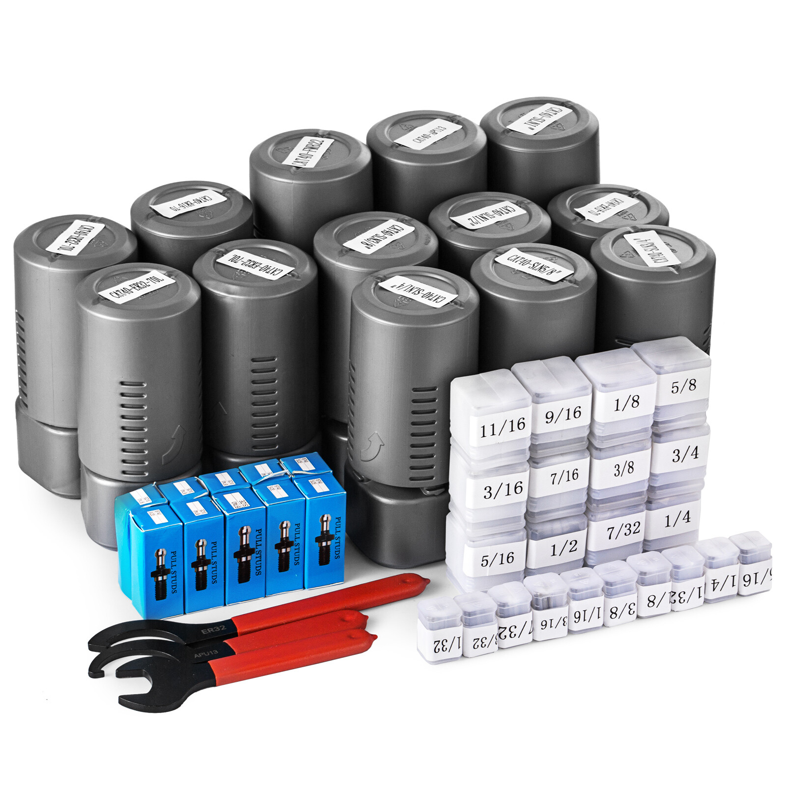 CAT 40 Tool Holder Kit for Haas Fadal CNC Mill ER32/16 Chuck Collet Set