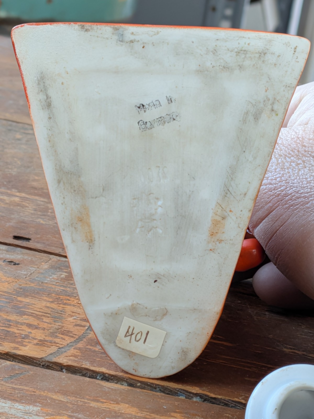 ***RARE*** Schafer Vater Vintage Halloween Red Crow w/Large Bone Ink Well Stand