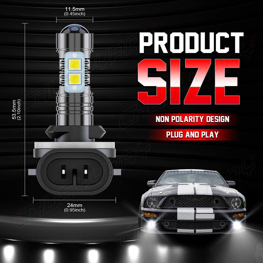 2 Super LED Headlight bulbs for Arctic Cat F5 F6 F7 Firecat 500 600 600R 700 USA