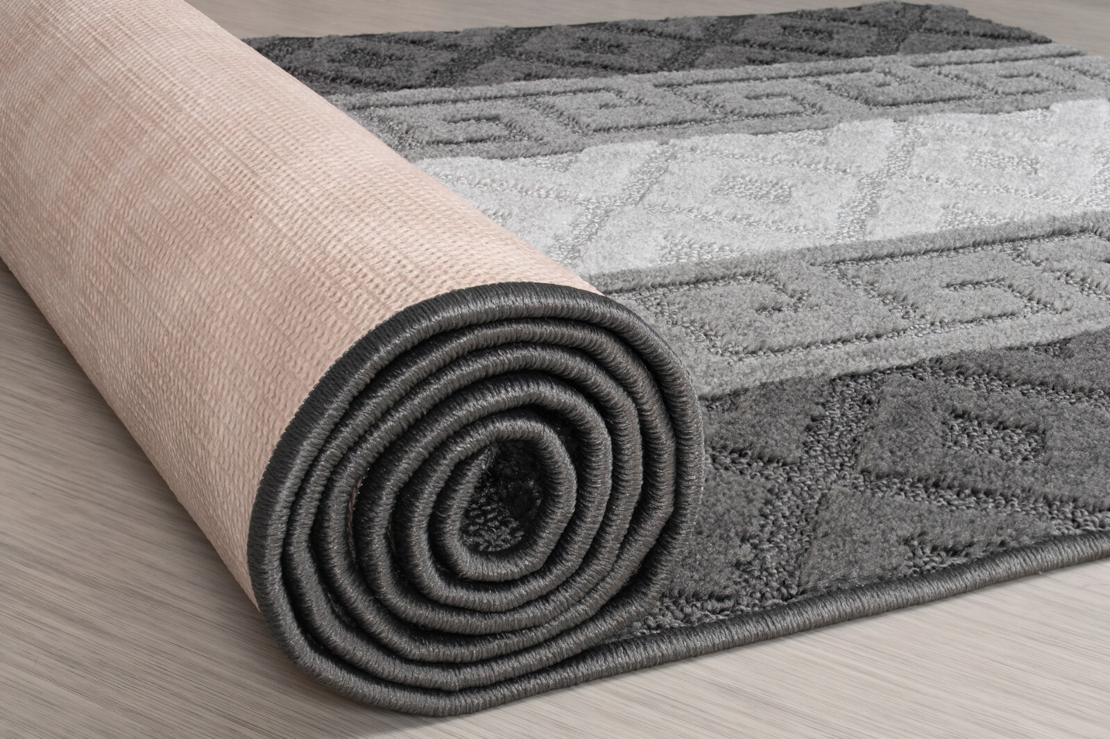 Custom Size Hallway Runner Rug, Non Slip, 26 Wide X Your Choice of Length, Grey