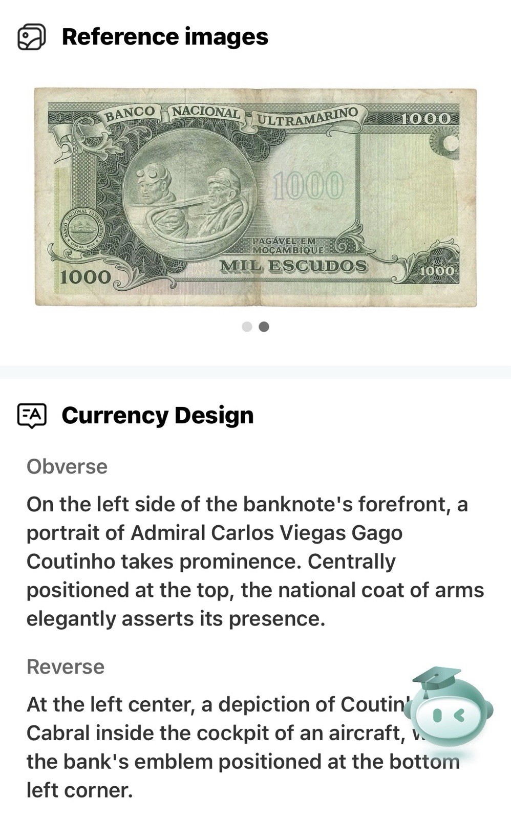 Aviation Large Mozambique Currency *UNC* sequential 1000 Escudos 1972 Banknote