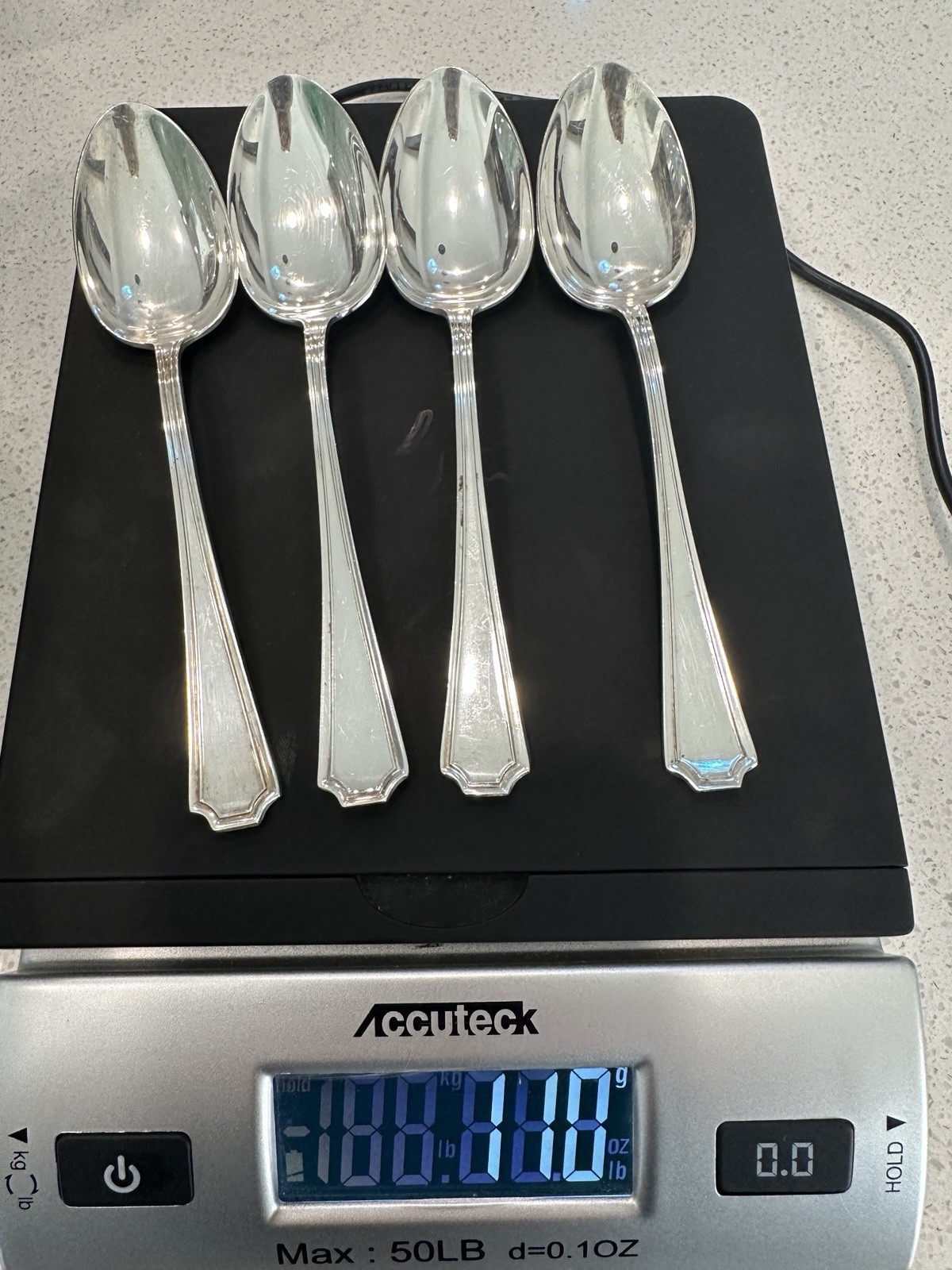 GORHAM STERLING "FAIRFAX" TEASPOONS SET OF Four - 6” NO MONOGRAM