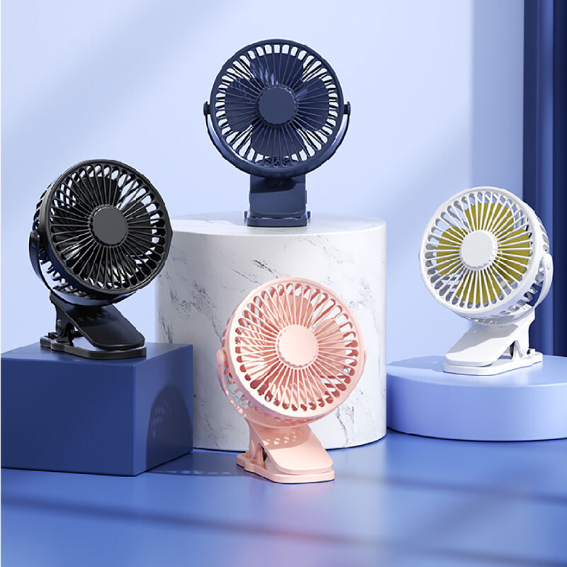 USB Rechargeable Mini Cooling Fan Clip On Desk Table Office Stroller Camping Gym