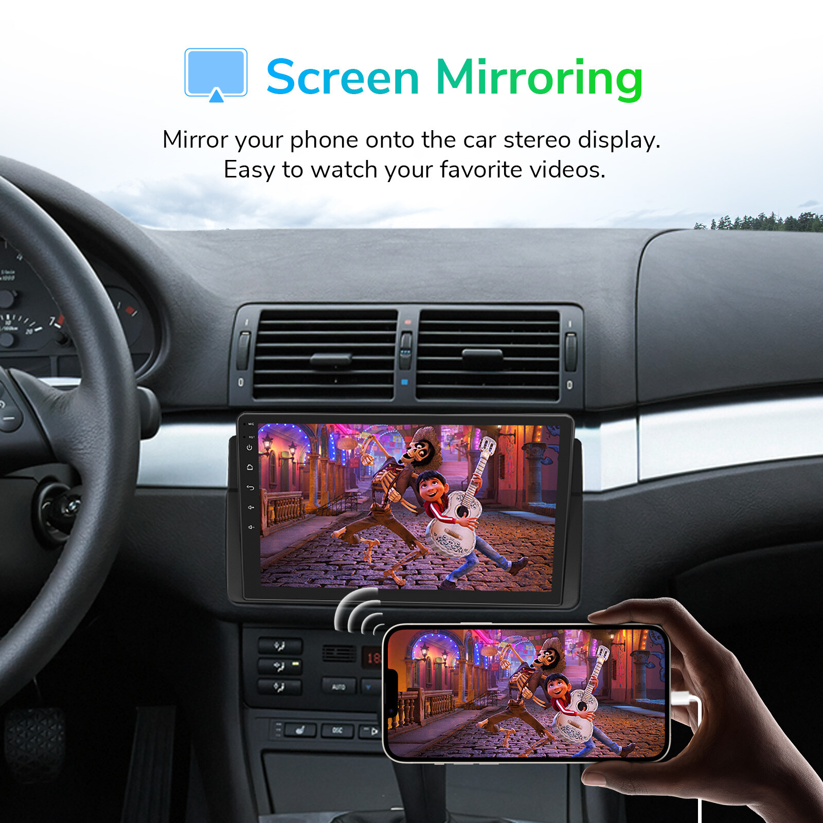 For BMW 3 Series E46 1999-2005 CarPlay Android 12 9" Car Stereo GPS Navi CarPlay