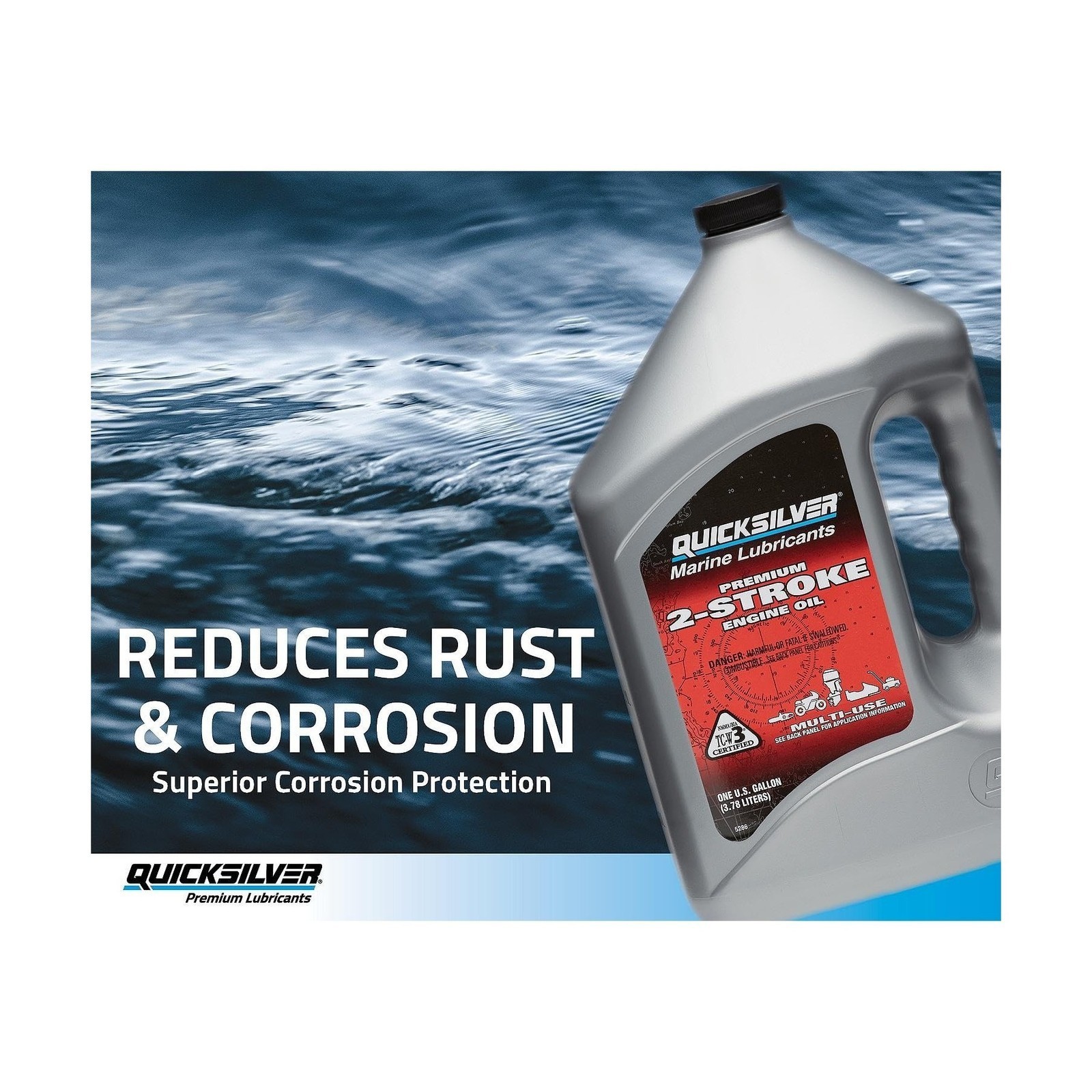 2-Stroke Engine Oil - Premium, 1 Gallon, for Outboards/Motorcycles