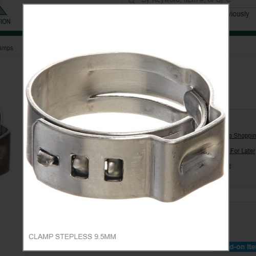 CLAMP STEPLESS 9.5MM (Set of 10) # 16700004-100