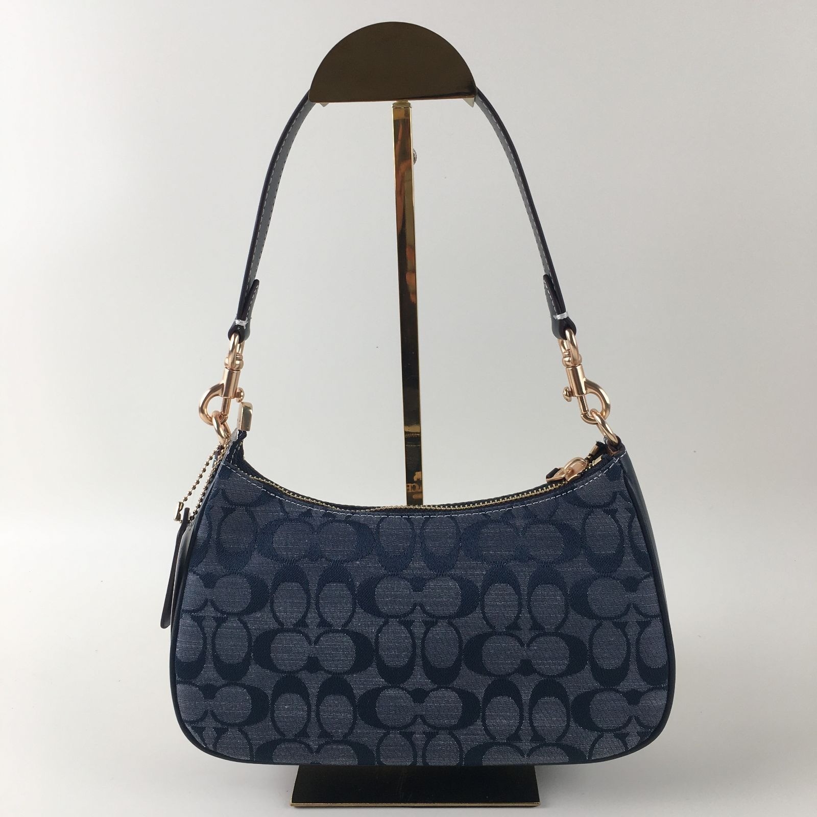 COACH CH139 Teri Shoulder Bag Signature Chambray Blue Outlet SMM