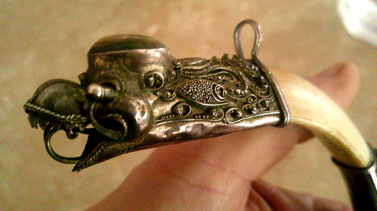 PAPUA NEW GUINEA Lot Two Necklaces SKULL Boar Tusks