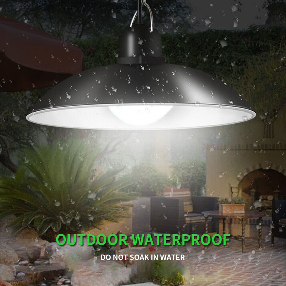 30 LED Solar Pendant Hanging Light Dimmable Outdoor Indoor Garden Yard Shed Lamp