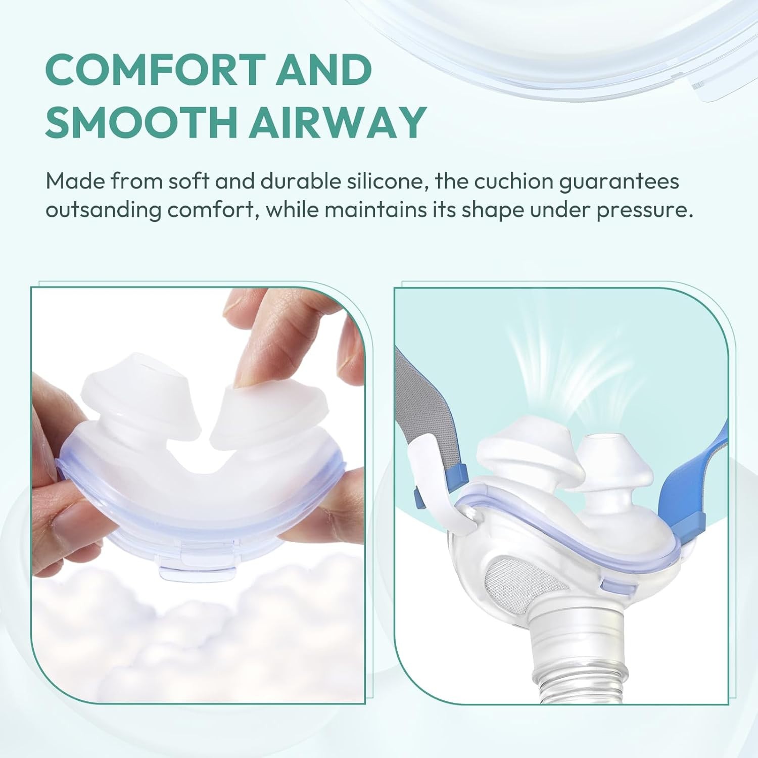 2 Pack Replacement Nasal Pillow Cushion for ResMed AirFit P10 size Medium