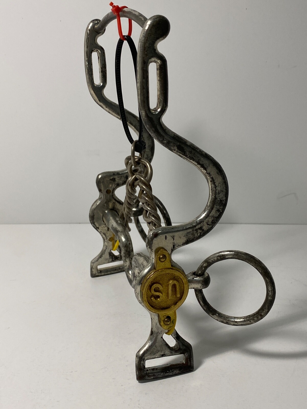 U.S. M1863 MODIFIED, BRIDLE CURB HORSE ARTILLERY BIT, CURB CHAIN, POST CIVIL WAR