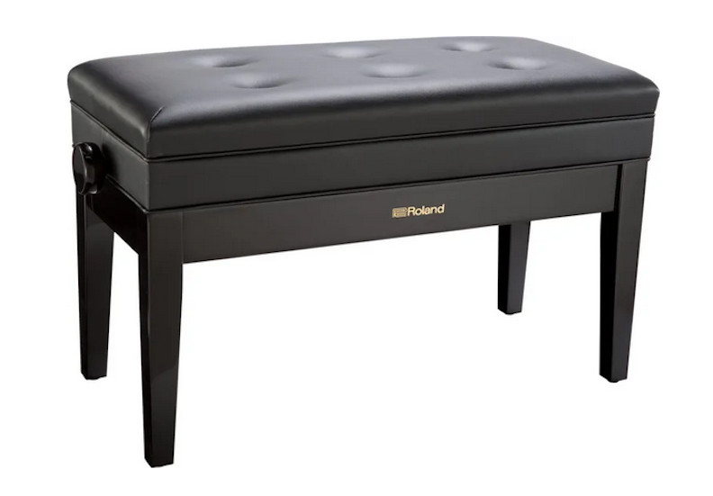 Roland RPB-D400PE  Height Adjustable Duet Piano Bench - Polished Ebony