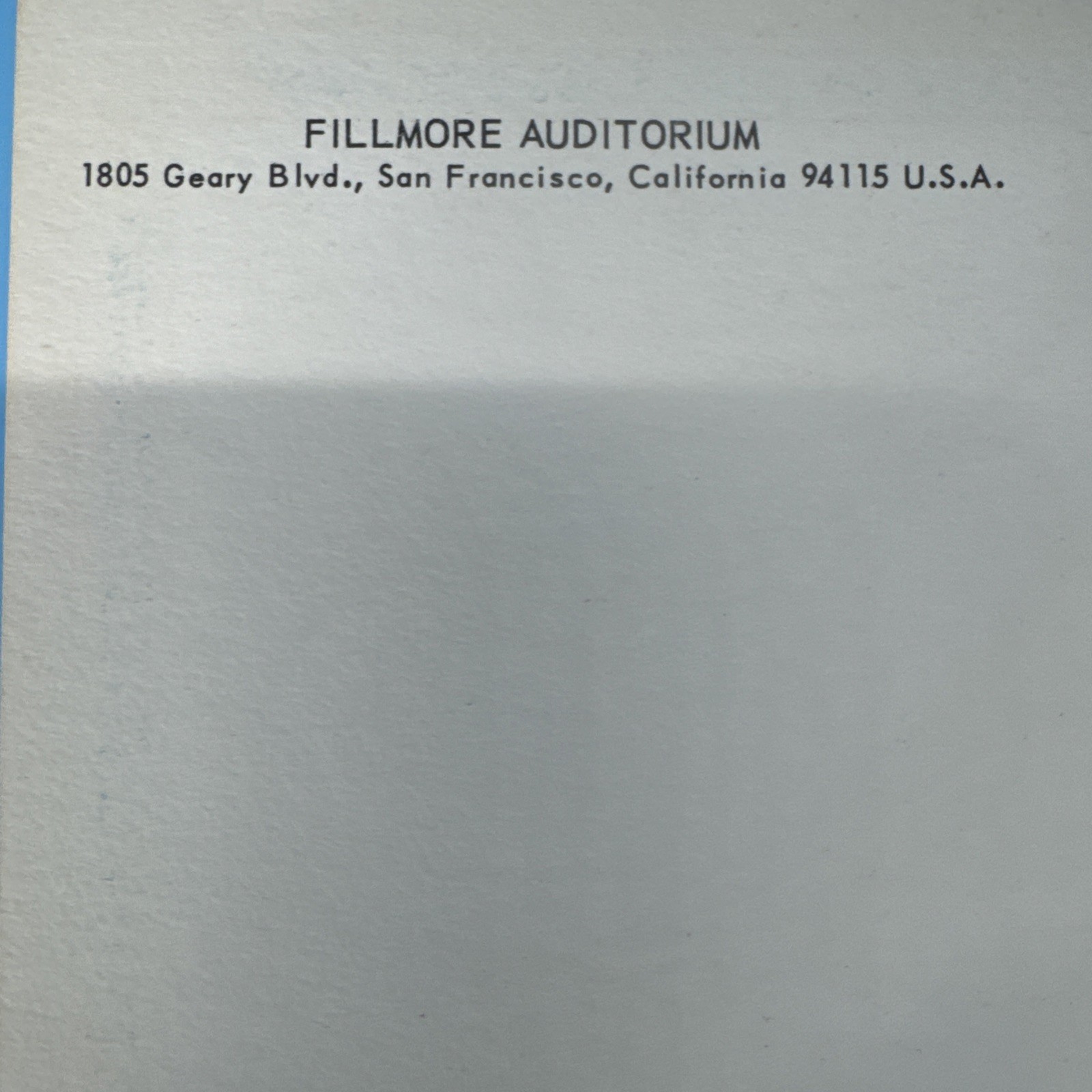 Mothers of Invention Canned Heat 1967 Fillmore Bill Graham BG50 Postcard Origina