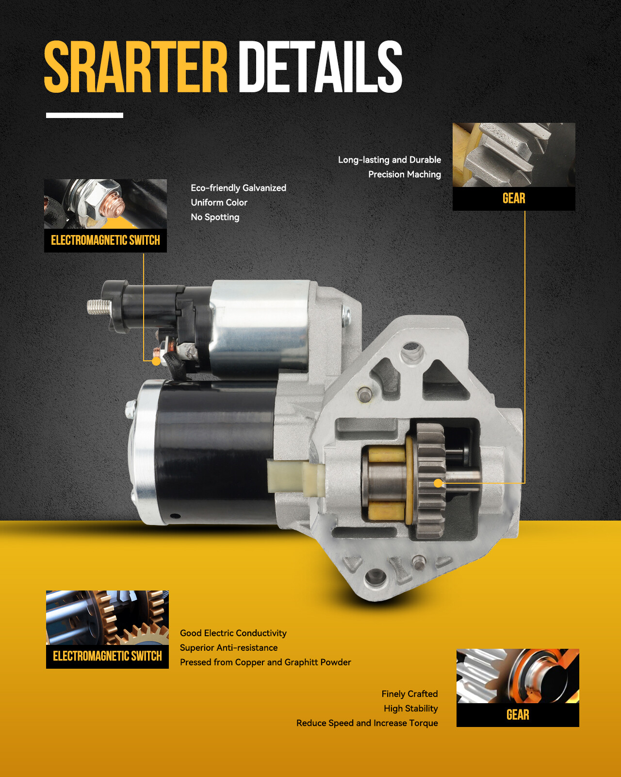 Starter Fits For Ford Explorer Sport Trac 2001 - 2008 4.0L F89Z11002BA 3273