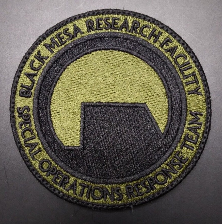 Black Mesa Security Forces SORT 'SWAT' Logo Patch Half Life OCP Silver +Colors