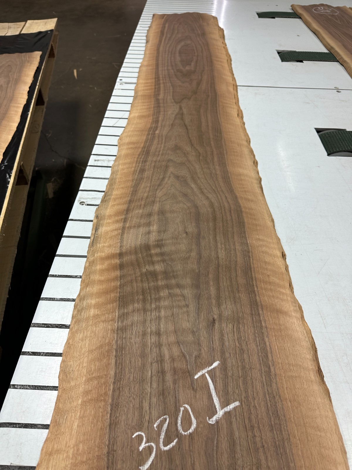 Walnut Raw Wood Veneer 2 sheets 99'' x 12'' 320i