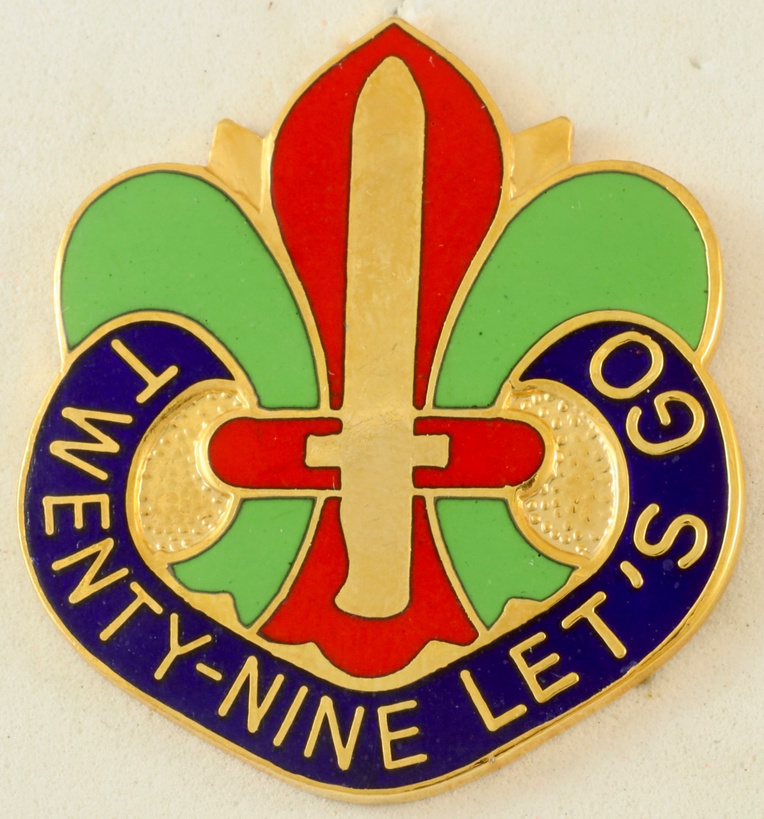 29th Infantry Division NCBU Crest DI/DUI CB A30 HM