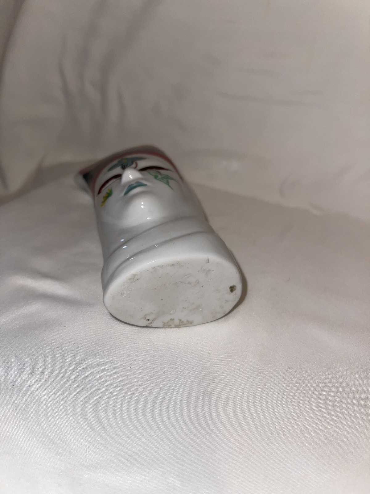 Vintage Ceramic Bud Vase Ladies Face Mask Decorative Art Vase