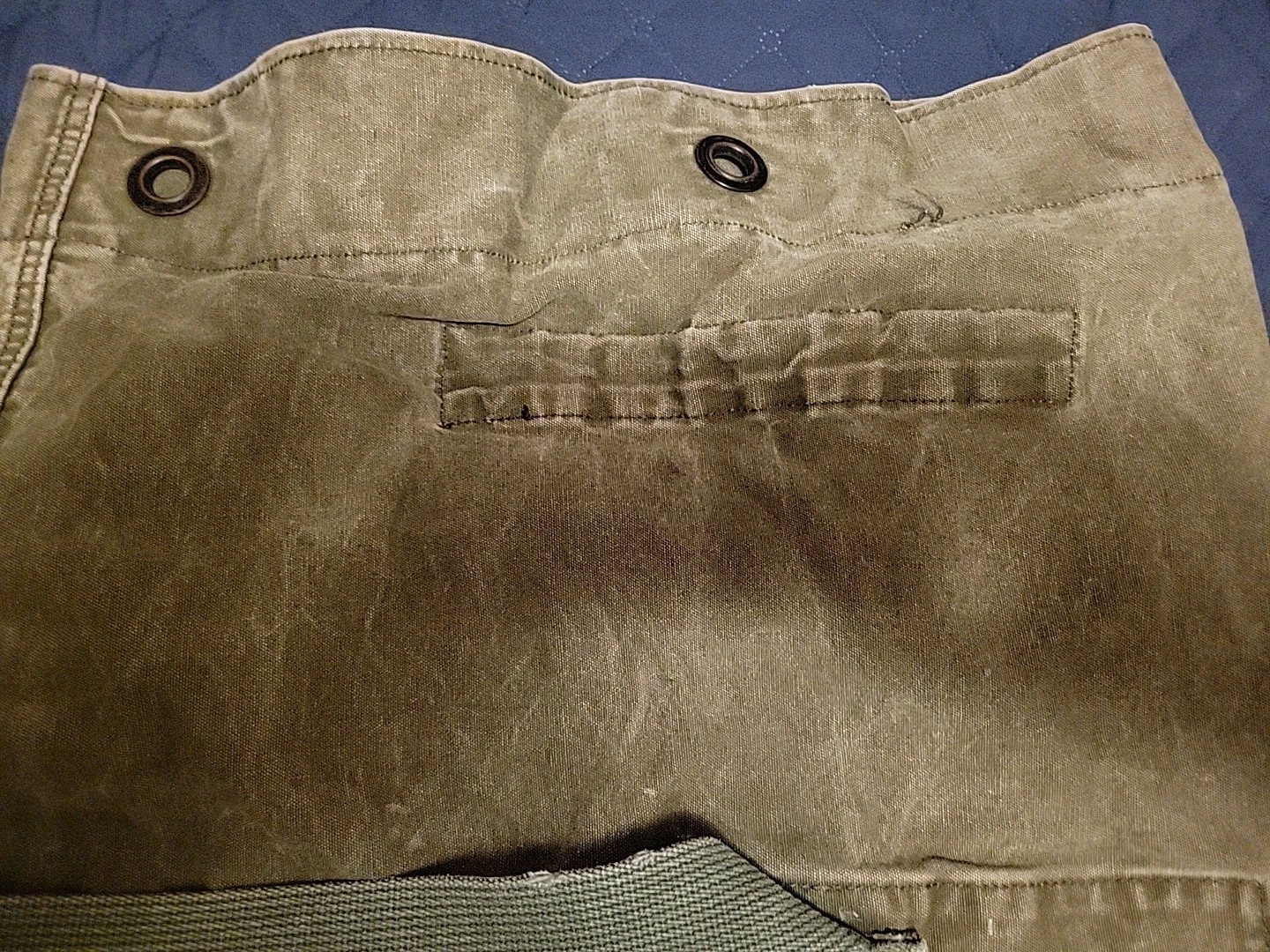 Vietnam War Era US Military OD Green Canvas Duck Duffle Duffel Bag Rucksack Vtg
