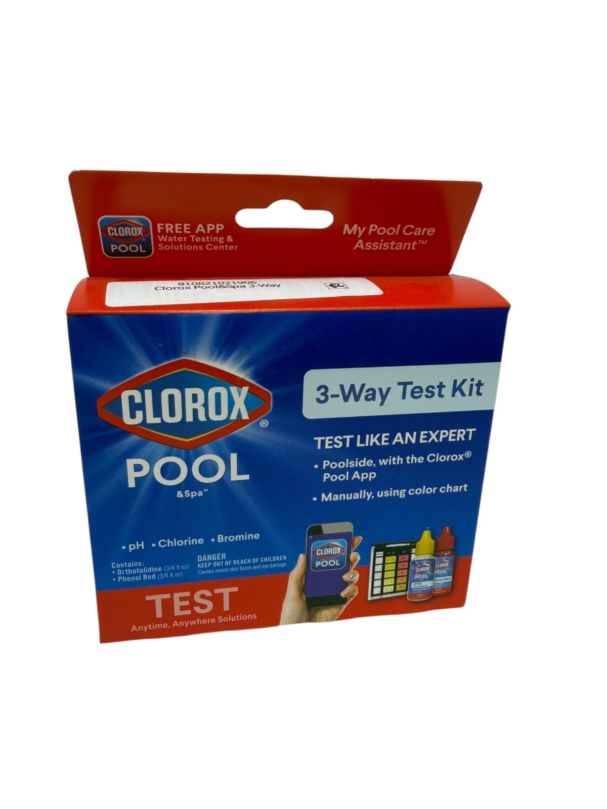 Clorox Pool & Spa 3-Way Water Test Kit pH Chlorine Bromine