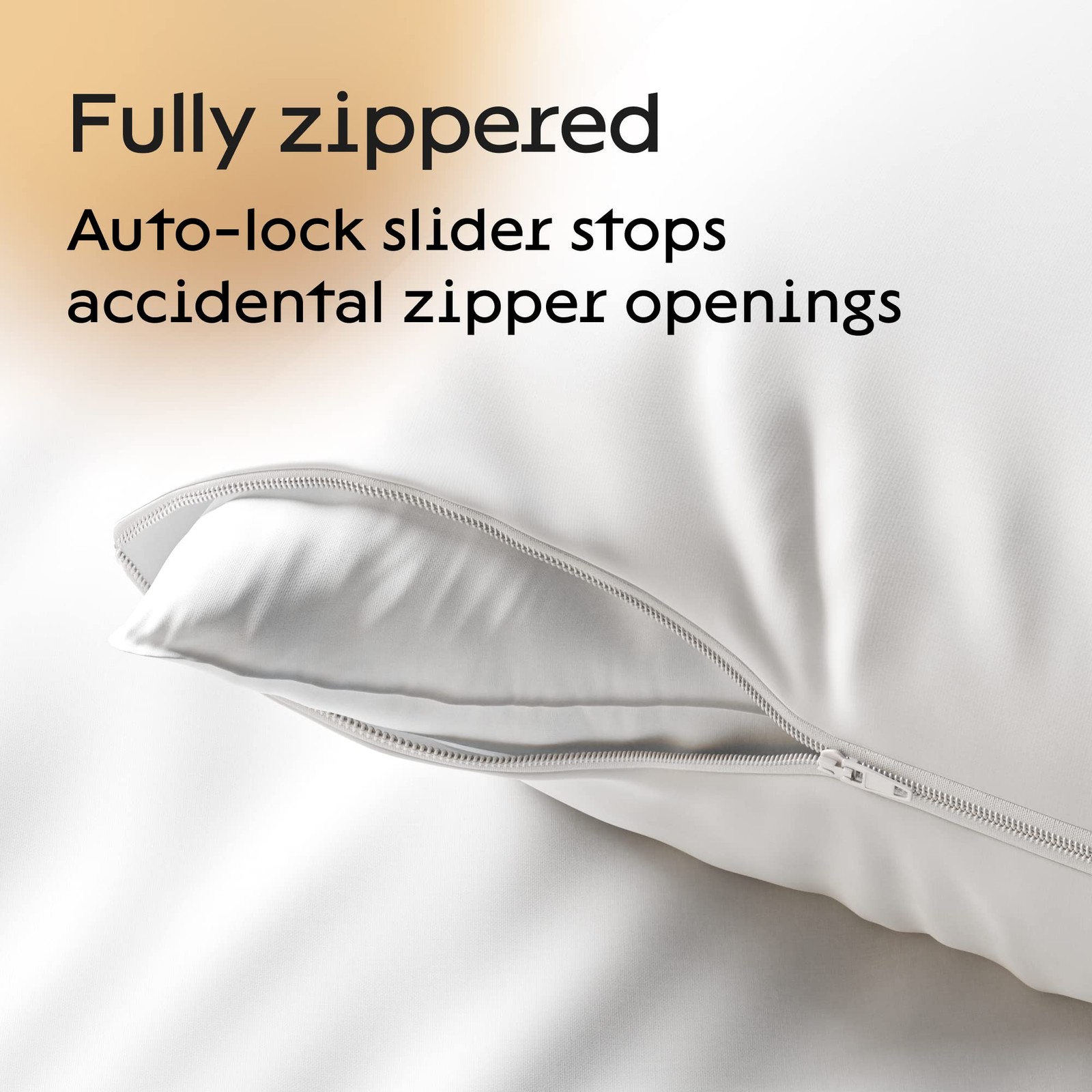 Premium 4 Pack Pillow Protectors with Zipper, Premium Cotton Pick Size