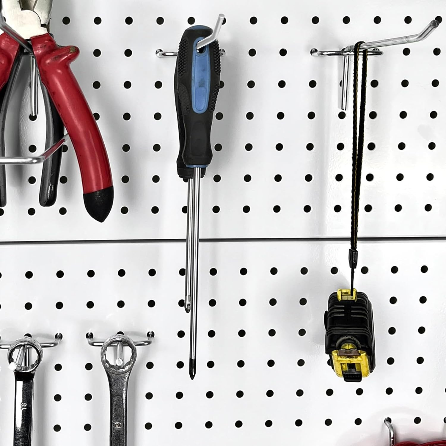 100 Pack 4 Inch Pegboard Hooks, Heavy Duty Metal Peg Board Accessories Fit 1/4"