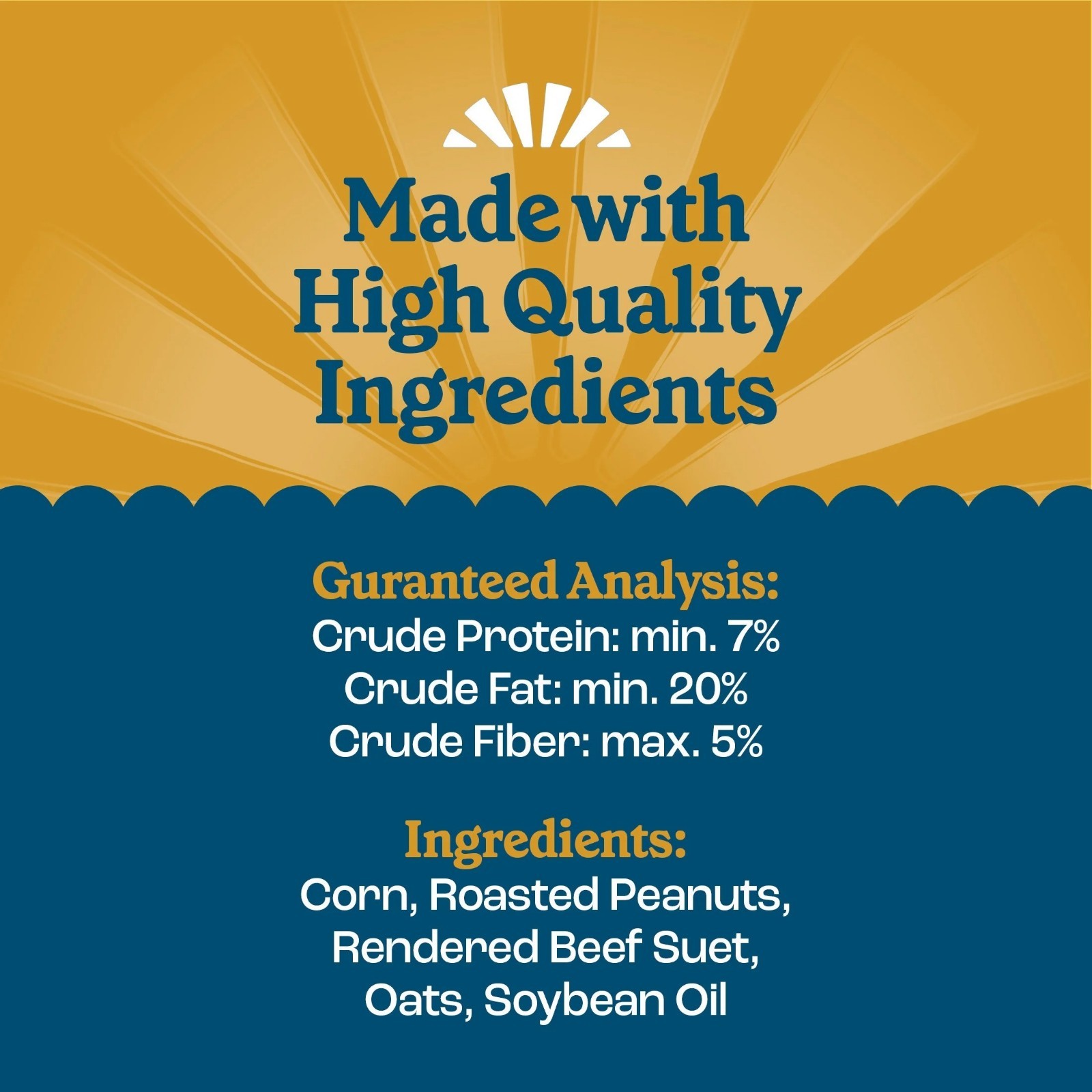 Peanut Delight Suet, 11.75 oz. Cake, Wild Bird Food, 8 Count each, 2 Pack