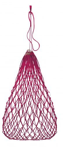 BLUE GREEN PINK PURPLE RED Knotted Rope Slow Feed Hay Net Bag Draw String 24801