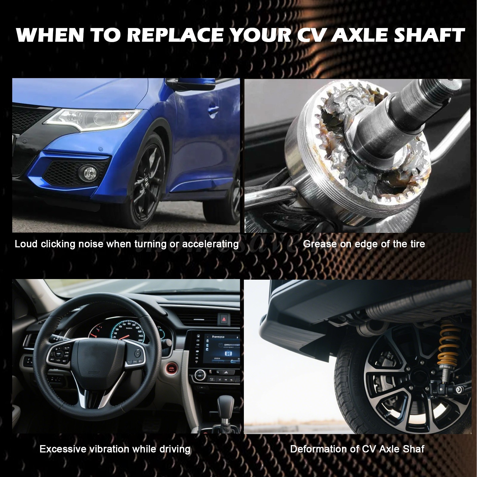 Pair Front CV Axle Shaft Set For 2006 2007 2008 2009 2010-2015 Honda Civic FWD