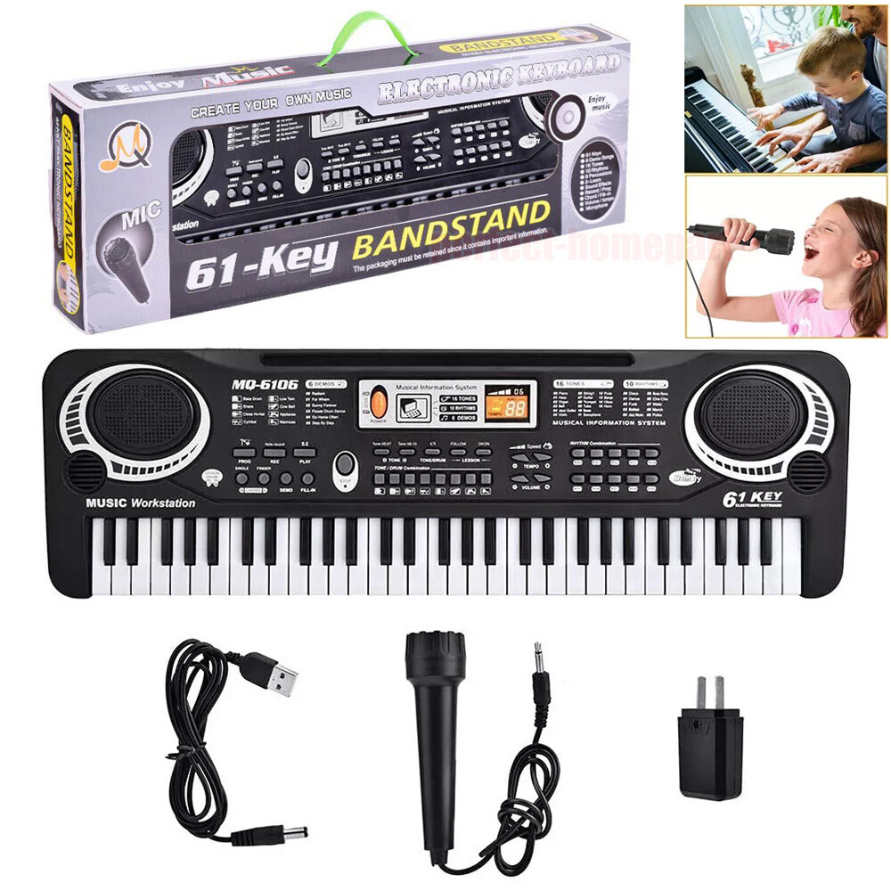 Kids 61-Key Portable Electronic Keyboard Piano Educational Toy