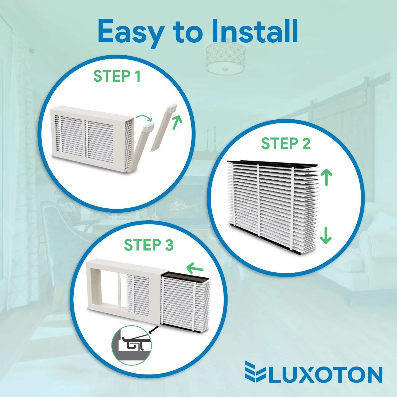 LUXOTON for AprilAire 413 Replacement Filter - 1 Pack Collapsible Furnace Filter