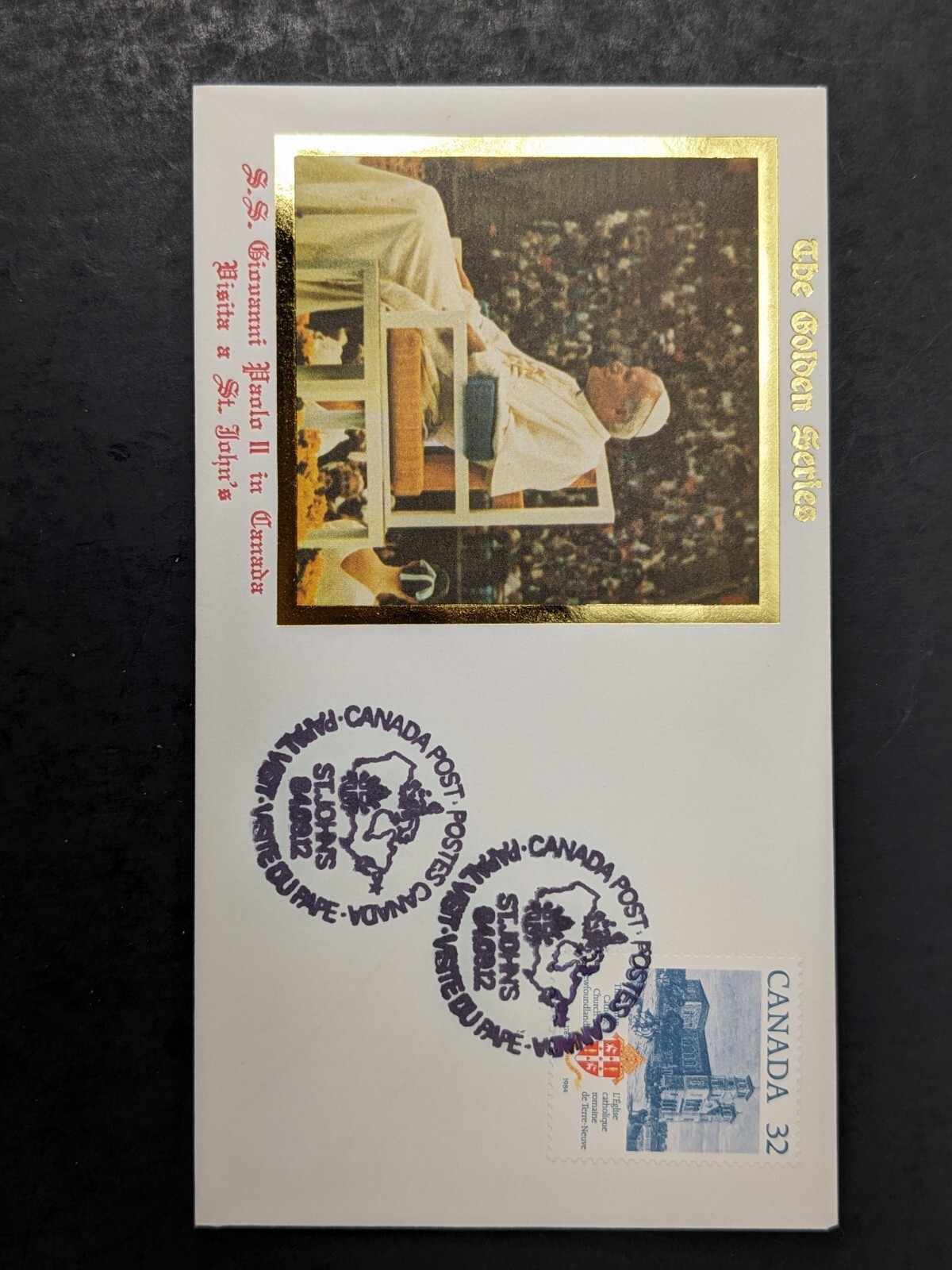 Pope John Paul II, The Golden Series Trip to Canada, 12 Covers Postcards Stamps