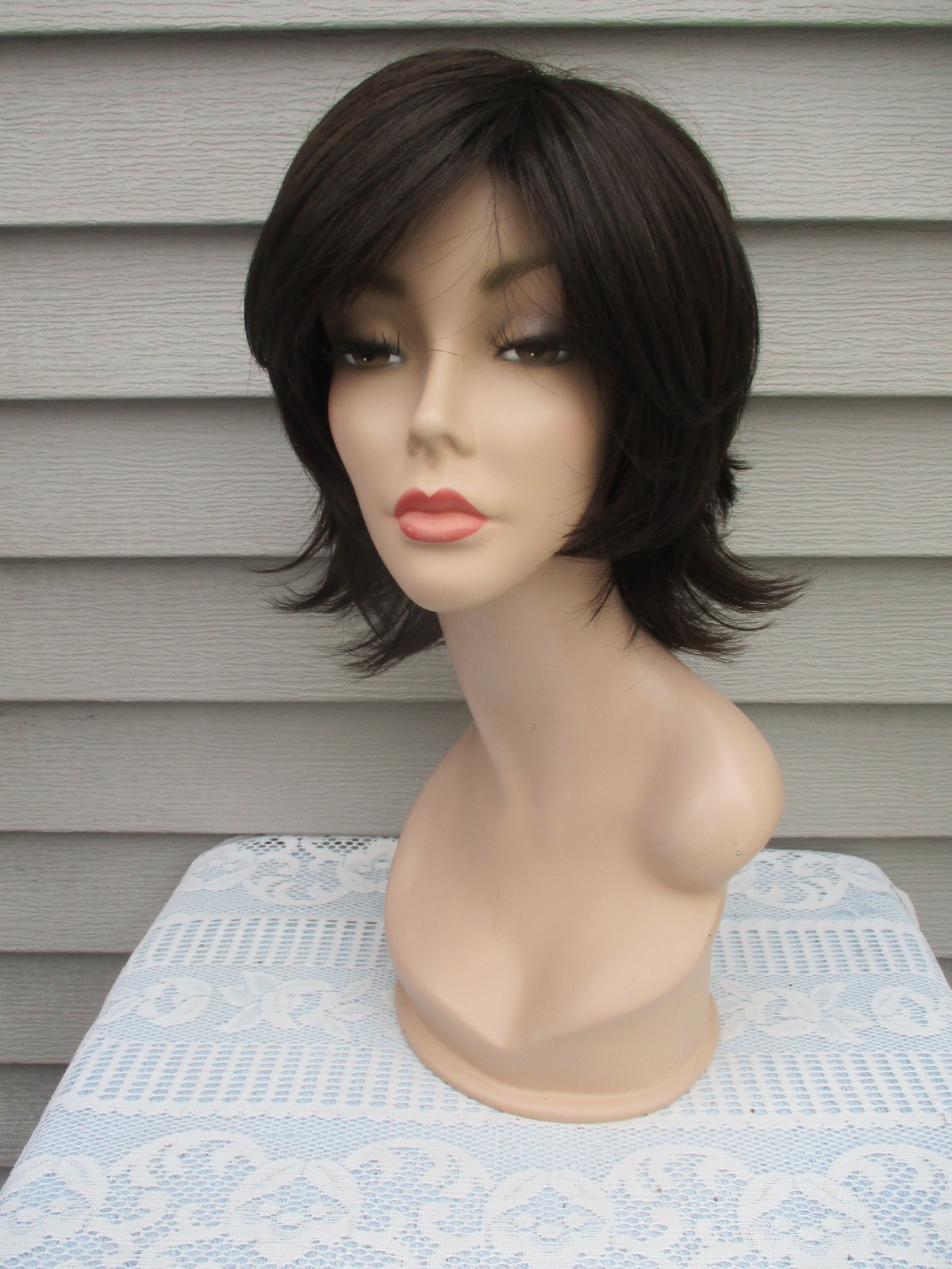 Noriko Wig STORM Color CAPPUCINO Dark Brown Layered Style