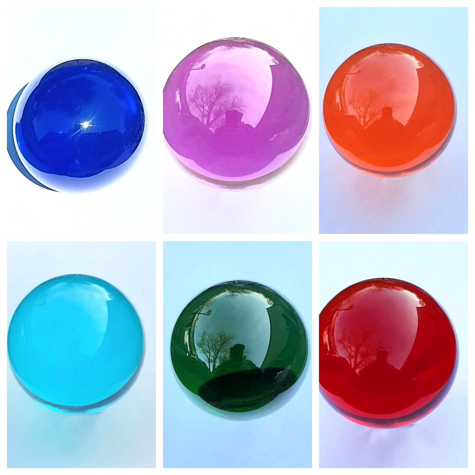 Acrylic Contact Juggling Balls 70mm - Multi/Single Ball Performance - 9 Colors!