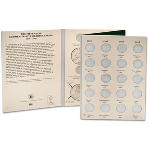 Littleton Coin Folder State Quarters 1999-2008 LCF3 Commemorative Date Set Album