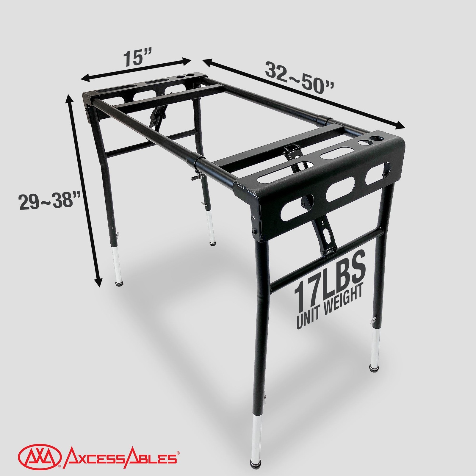 AxcessAbles Portable Folding Digital Piano Keyboard Stand Expandable, with Bag